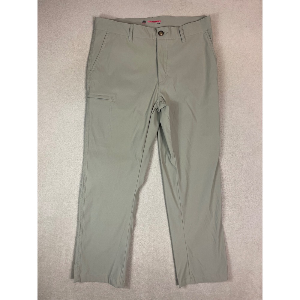 UNIONBAY Active‎ Mens 34x30 Beige Nylon Spandex Cargo Chino Pants